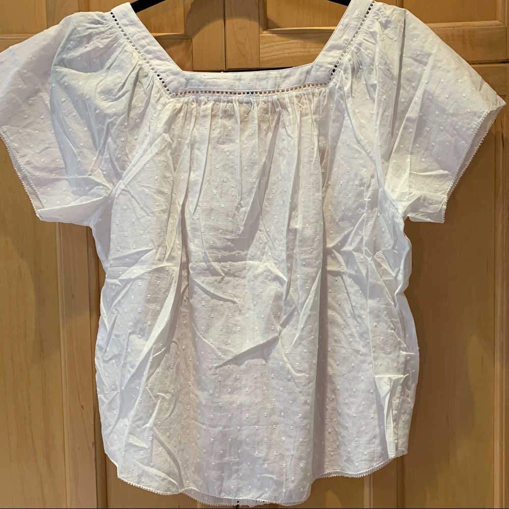 NWT Michael Stars Patsy White Cotton Top Sz. S - Picture 9 of 9